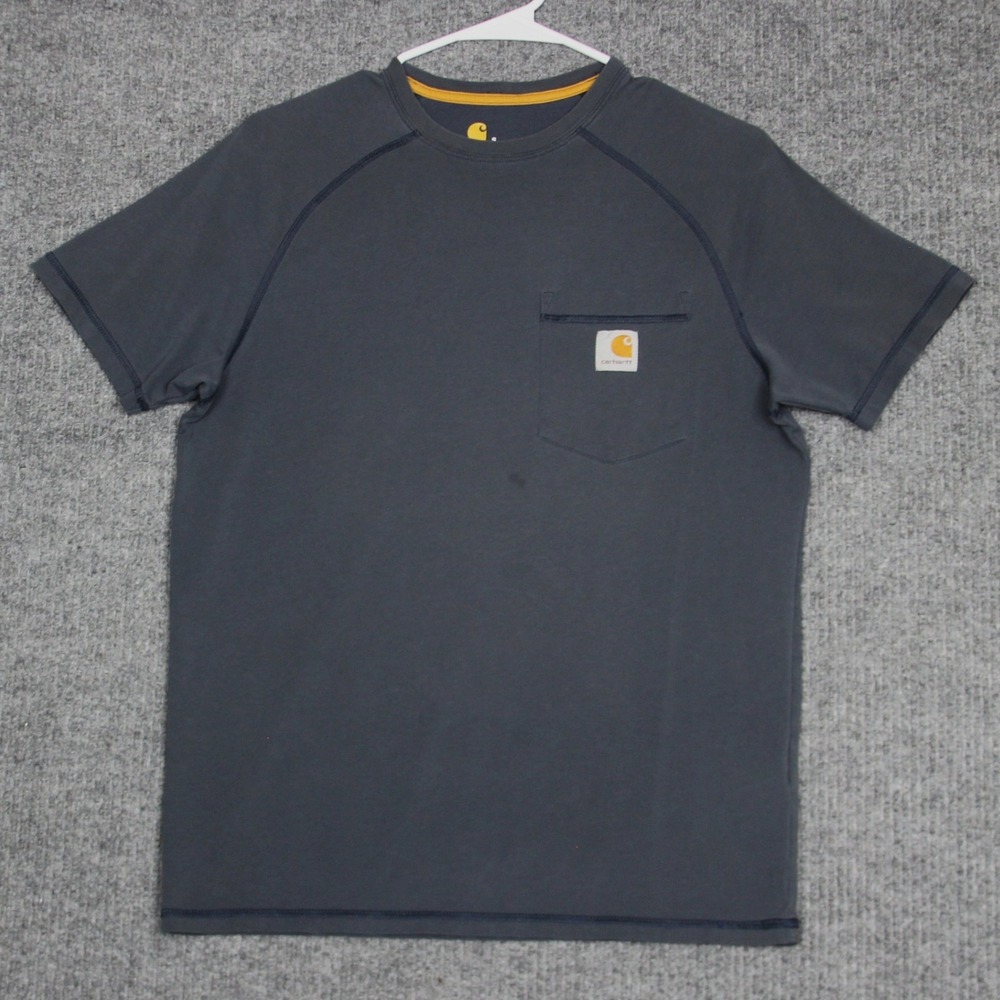 Carhartt Mens Relaxed Fit Pocket T Shirt Short Sleeve‎ Gray Casual Workwear